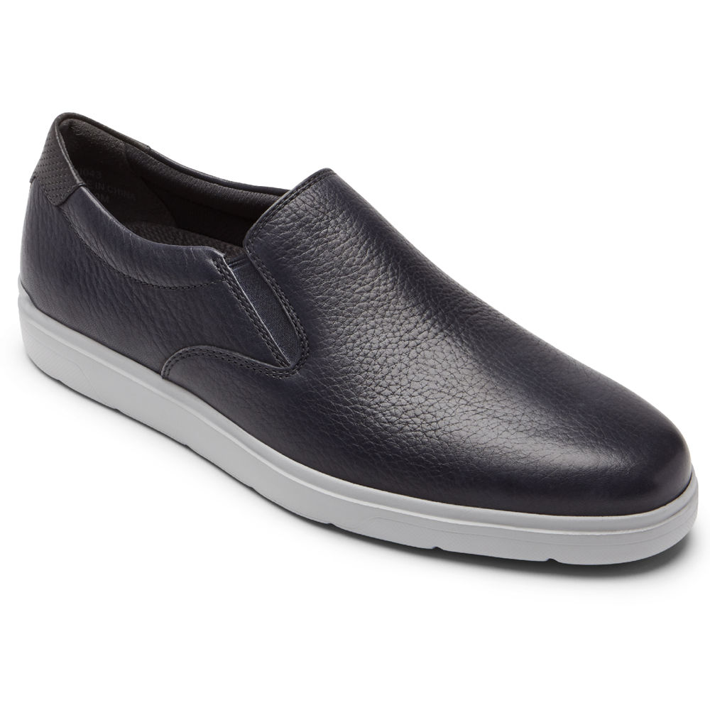 Zapatillas Rockport Hombre Mexico - Total Motion Lite Slip-On Negros - RTQXY3617